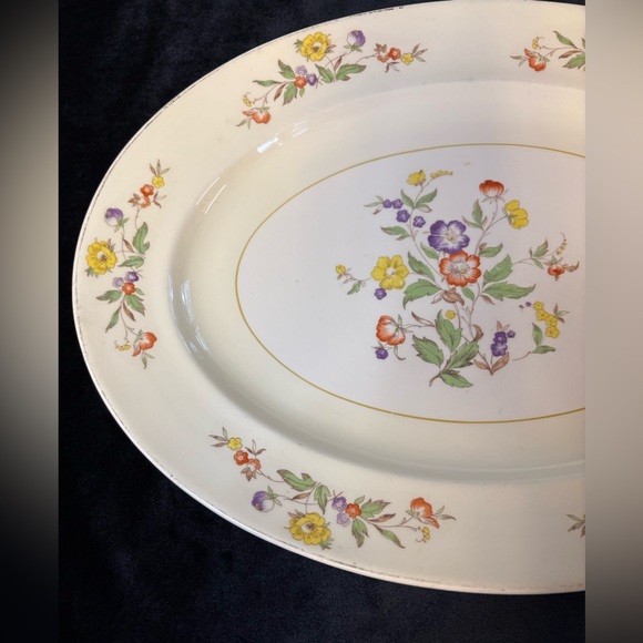 Vintage Oval Serving Platter Made By Paden City Pottery Company - Picture 2 of 7